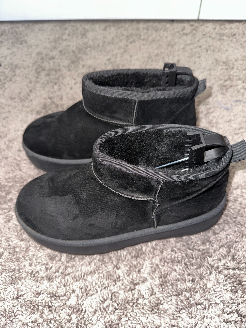 Mudd Black Plush Ankle boots